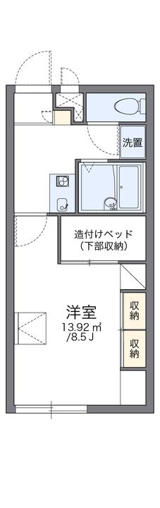 レオパレス忠雅Ⅲ207の間取り