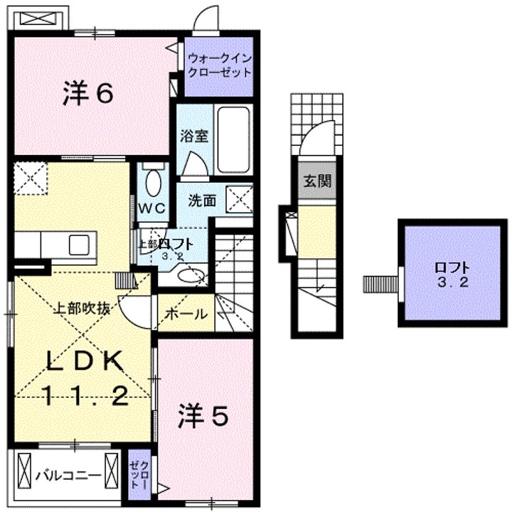 ドリームワークス 六番館の間取り