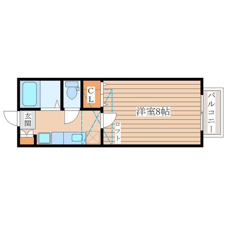 ベルパーク南吉成Bの間取り