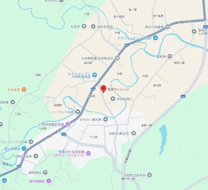 宮床ビレッジの周辺