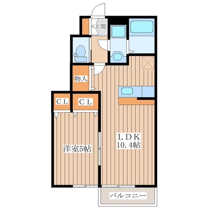 リベルテ栗生の間取り