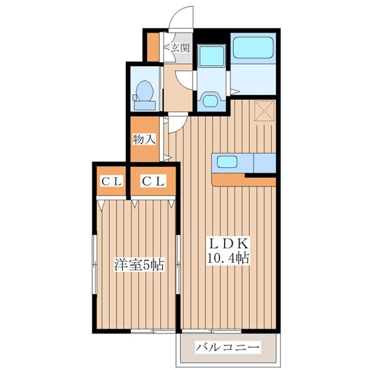 リベルテ栗生の間取り