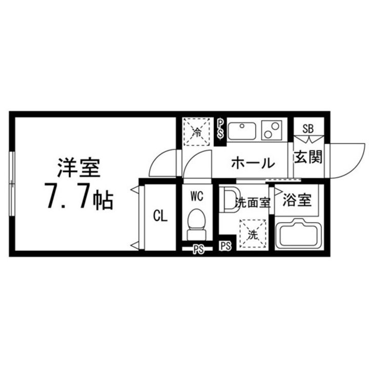 ペアレシア吉岡103の間取り