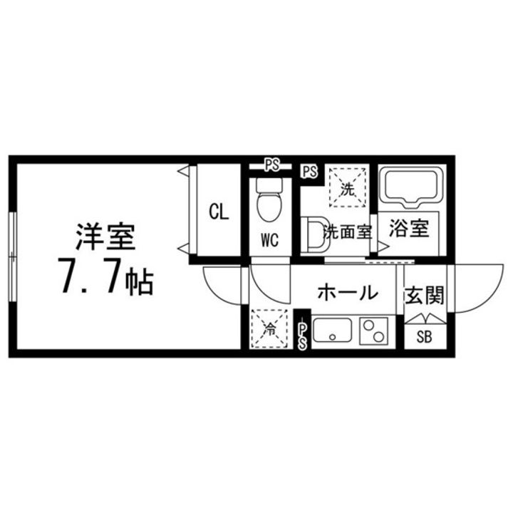 ペアレシア吉岡104の間取り