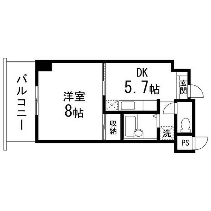 YSKコーポ卸町0713の間取り