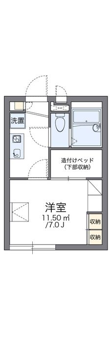 レオパレスドミールエスペランサ202の間取り