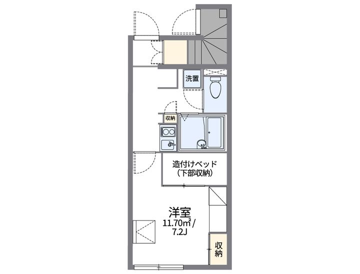 レオパレス沢田南102の間取り