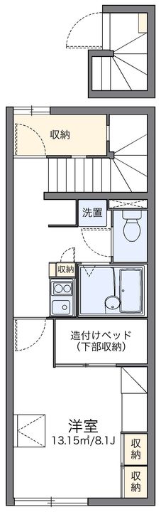 レオパレス玉川206の間取り