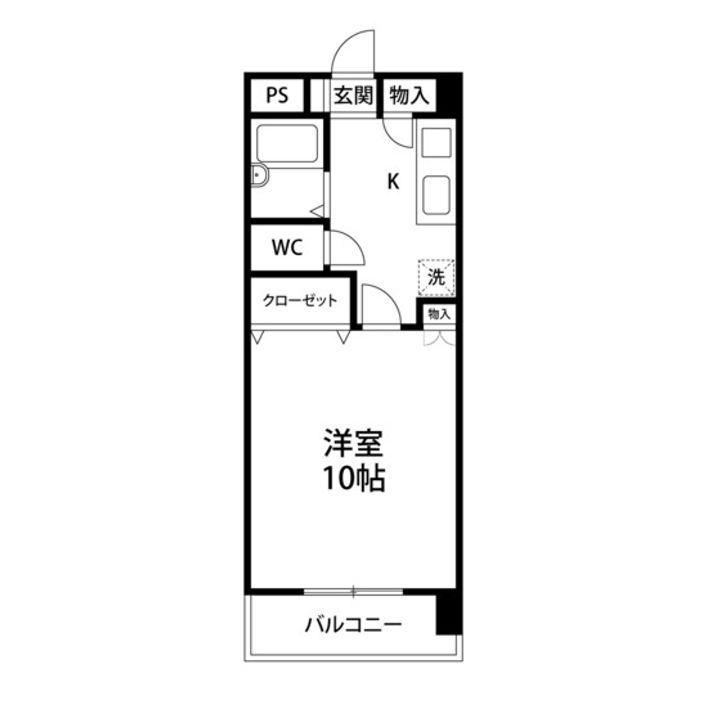 スタジオフラット502の間取り