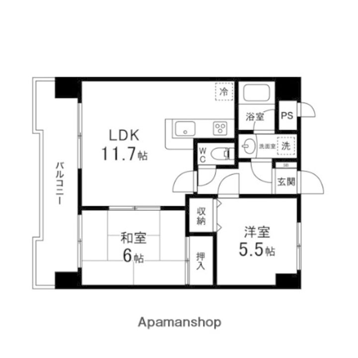 ブリックス六丁の目306の間取り