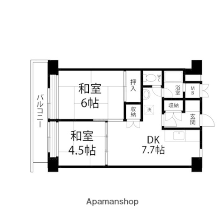 仙台宮城野団地1号棟0609の間取り