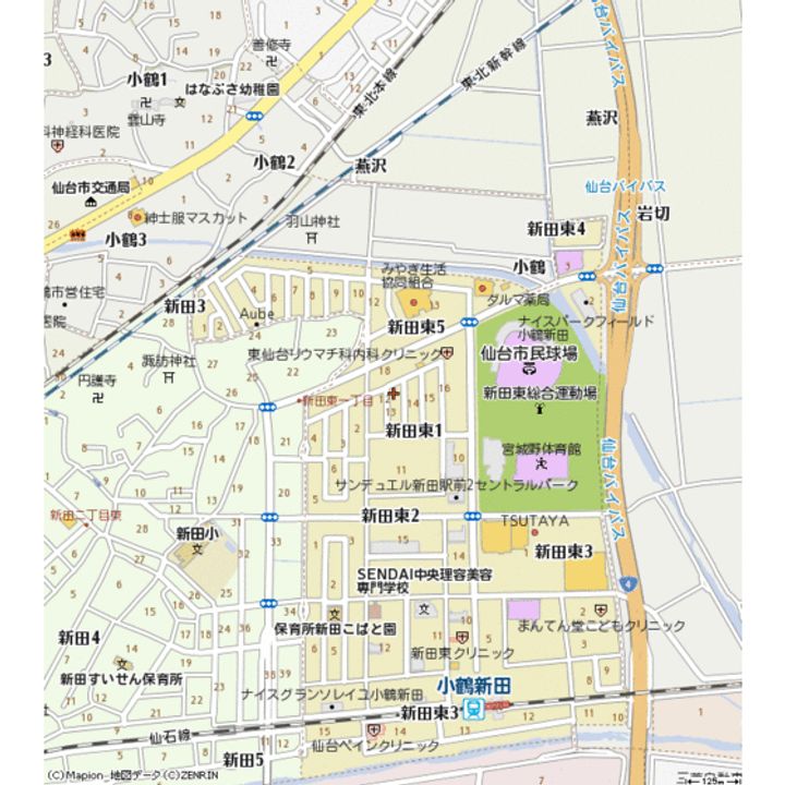 OZ新田東の周辺