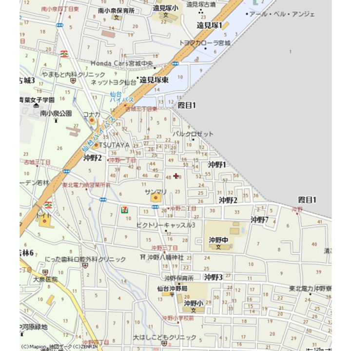 サンシティ沖野Bの周辺