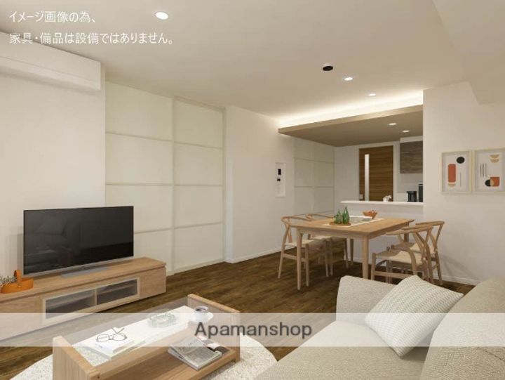 宮城県仙台市若林区元茶畑の賃貸マンションの居間