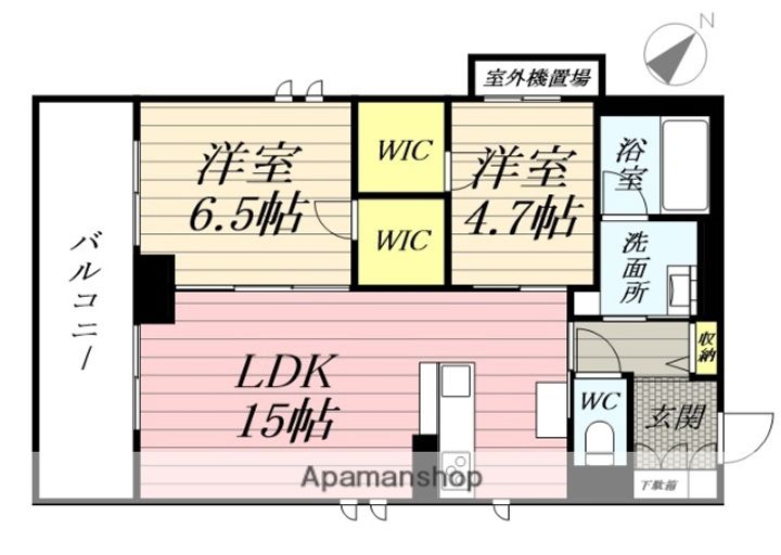 宮城県仙台市若林区元茶畑の賃貸マンションの間取り