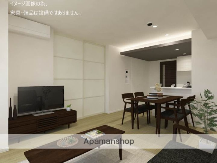 宮城県仙台市若林区元茶畑の賃貸マンションの居間