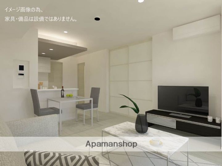 宮城県仙台市若林区元茶畑の賃貸マンションの居間