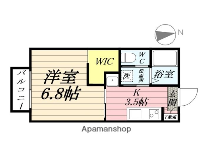 宮城県仙台市若林区六十人町の賃貸アパートの間取り