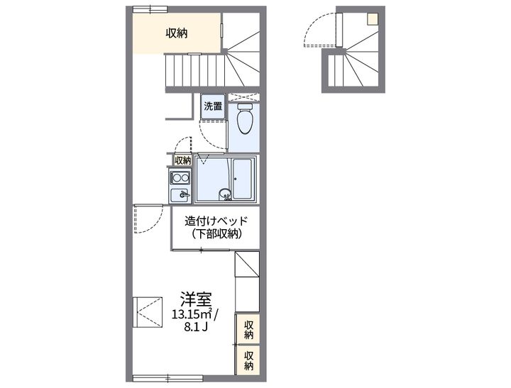 レオパレス留ヶ谷211の間取り