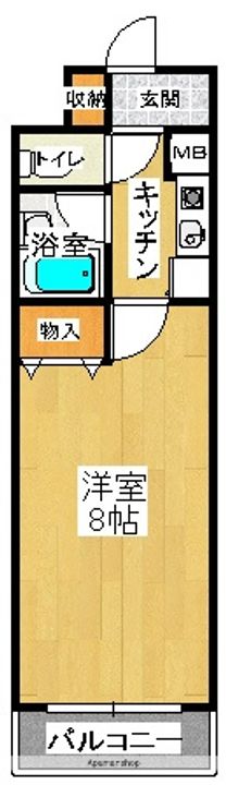 シャンブル向山207の間取り