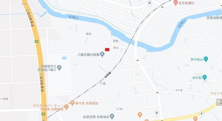 宮城県多賀城市八幡字庚田の賃貸アパートの周辺