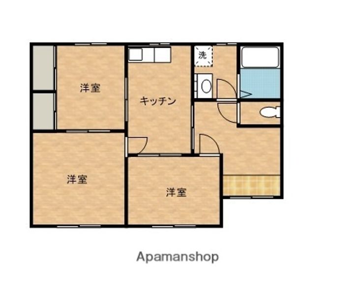 宮城県多賀城市新田字六歳(一戸建)の賃貸物件の間取り