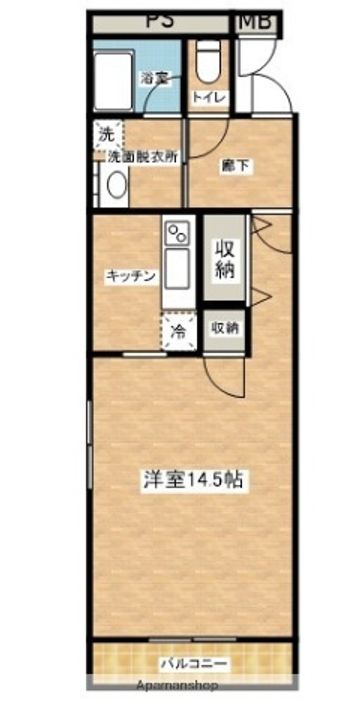 秋田県大仙市大曲黒瀬町の賃貸マンション301の間取り