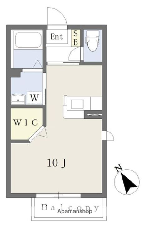 秋田県秋田市旭南2丁目の賃貸アパートの間取り