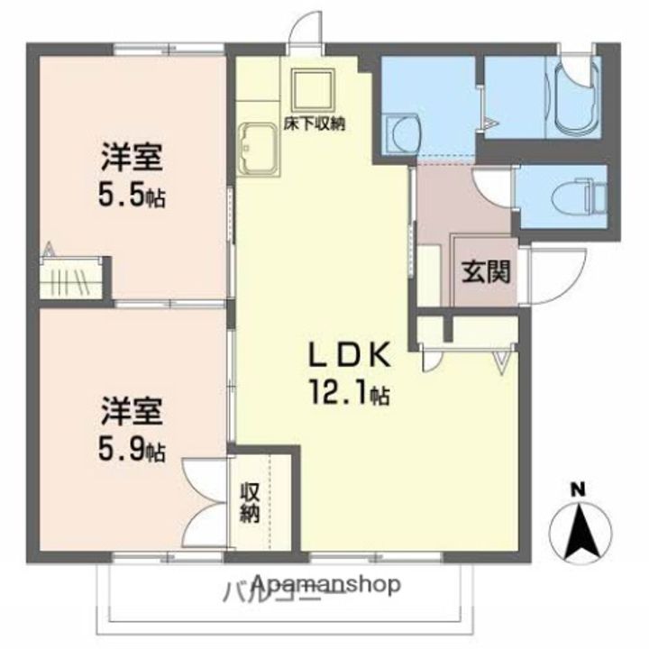 フラージュDの間取り