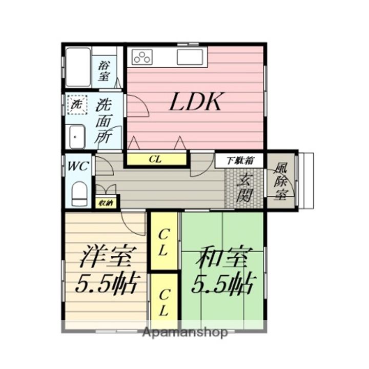 秋田県湯沢市二井田字長瀞(一戸建)の賃貸物件戸建ての間取り