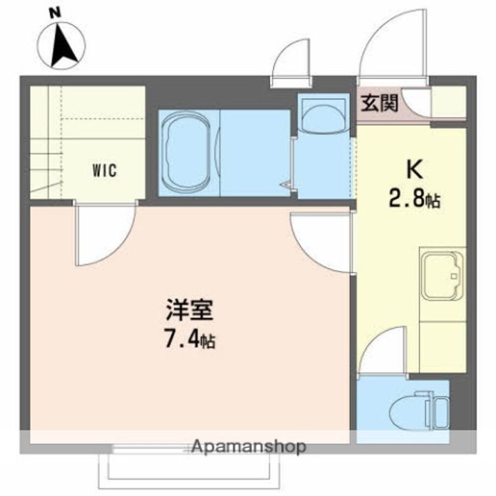 秋田県秋田市土崎港中央5丁目の賃貸アパートの間取り