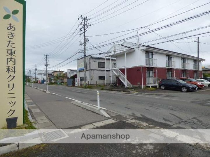 秋田県秋田市広面字大巻の賃貸アパートの周辺
