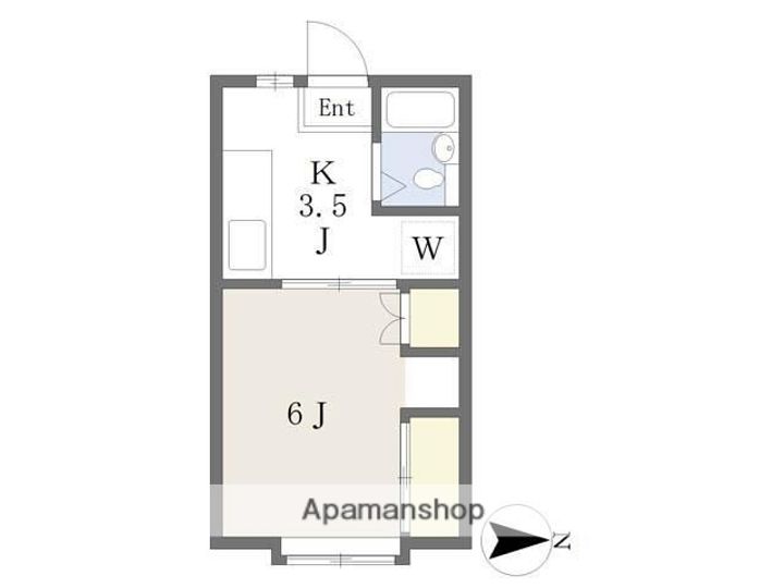 秋田県秋田市東通5丁目の賃貸アパートの間取り