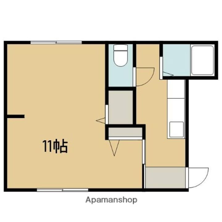 秋田県秋田市広面字小沼古川端の賃貸アパート103の間取り