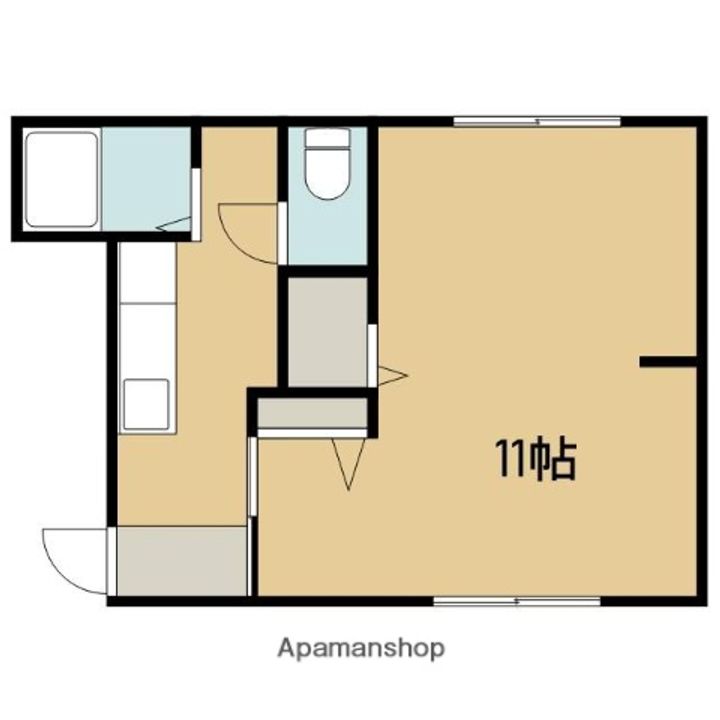 秋田県秋田市広面字小沼古川端の賃貸アパート102の間取り