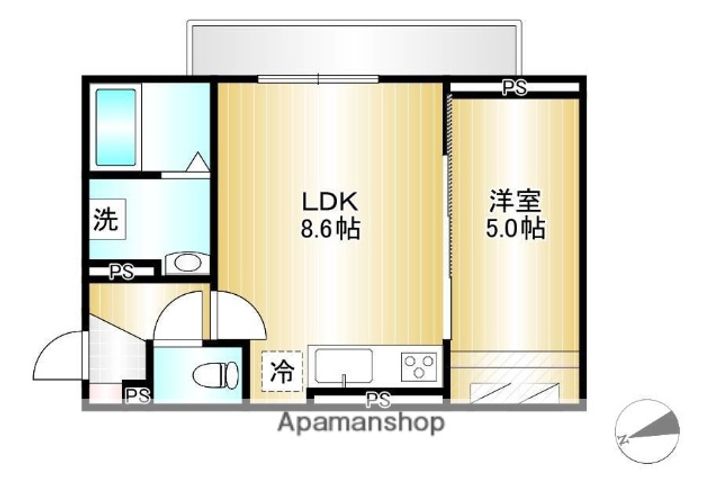 秋田県秋田市中通7丁目の賃貸アパートの間取り
