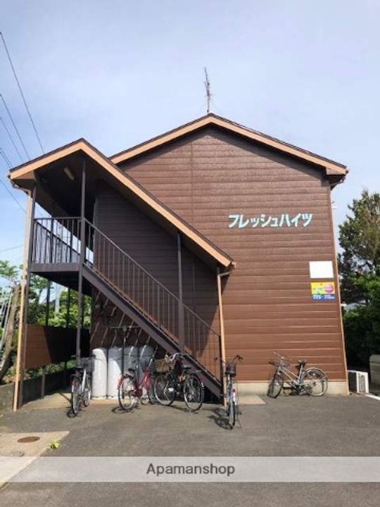 秋田県由利本荘市川口字後野の賃貸アパートの外観