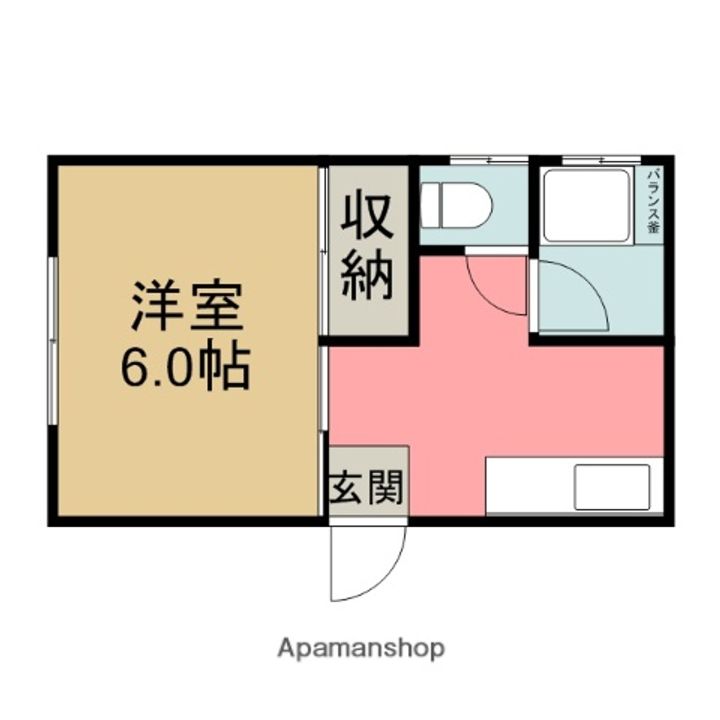 秋田県由利本荘市小人町の賃貸アパートの間取り