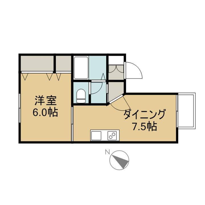シャインパーク楢山102の間取り