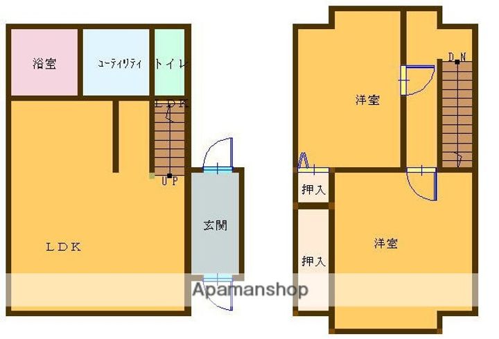 工友荘C-5の間取り