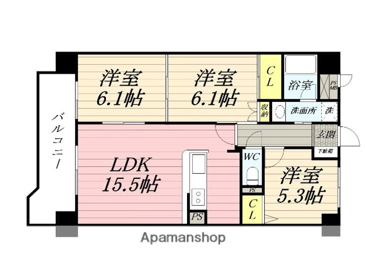 スカイレジデンシア山王902の間取り