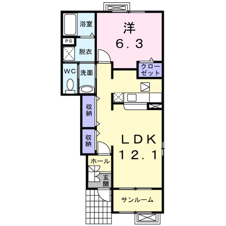 クローバーⅠの間取り