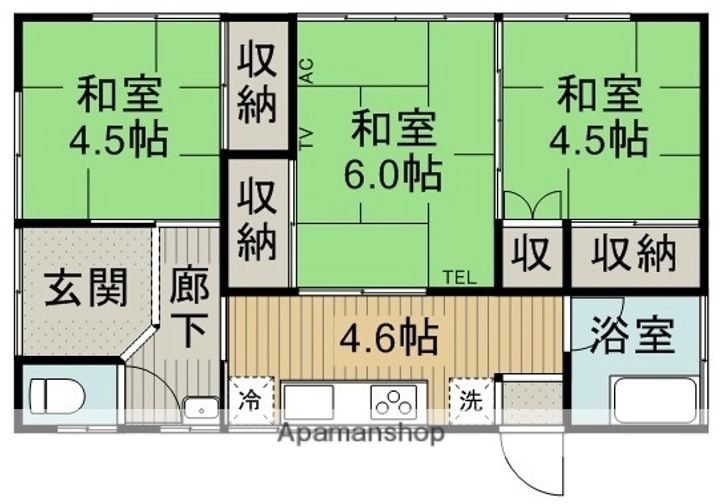 秋田県大仙市大曲飯田町(一戸建)の賃貸物件戸建ての間取り