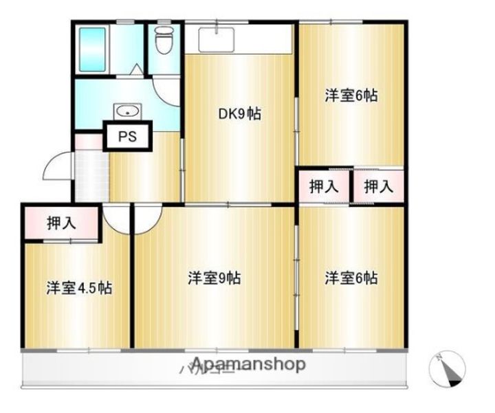 リアンⅡ棟の間取り