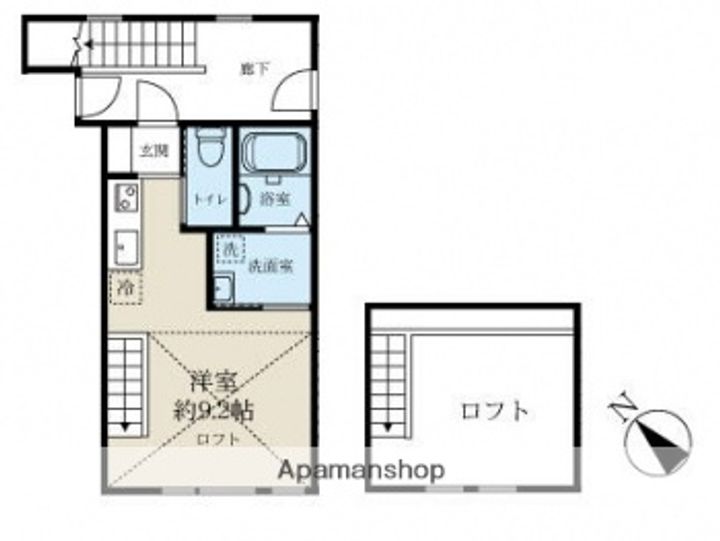 B1APARTMENT202の間取り