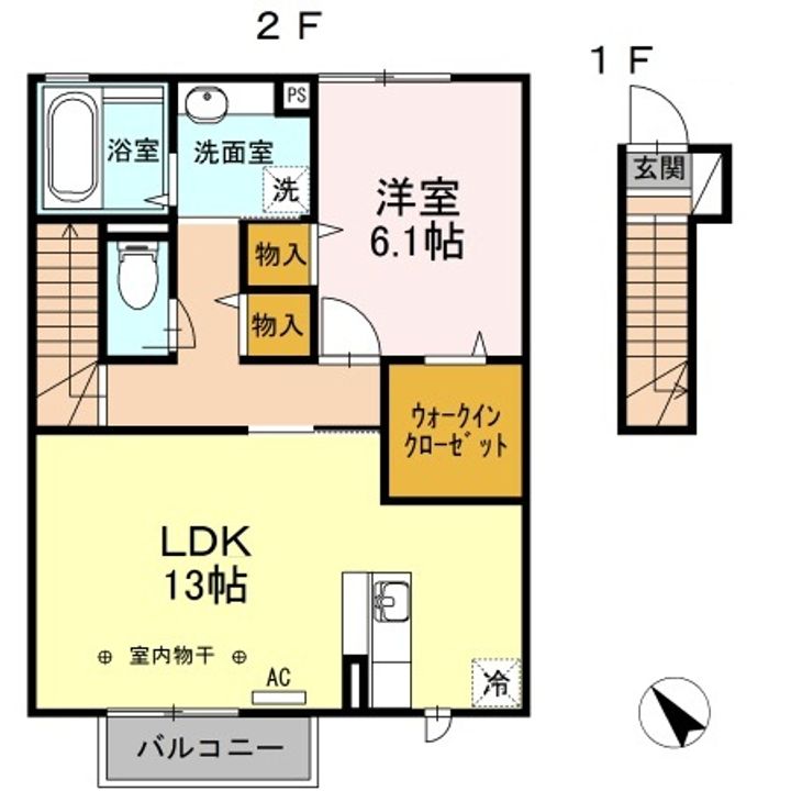 レトロワ Cの間取り