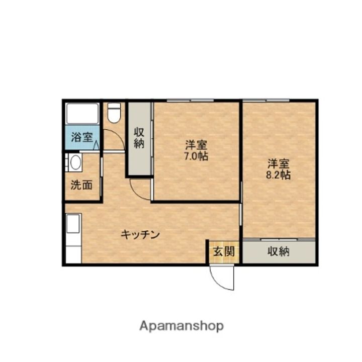 サフランD2の間取り