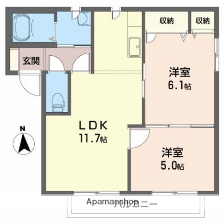 エーデルハイムAの間取り