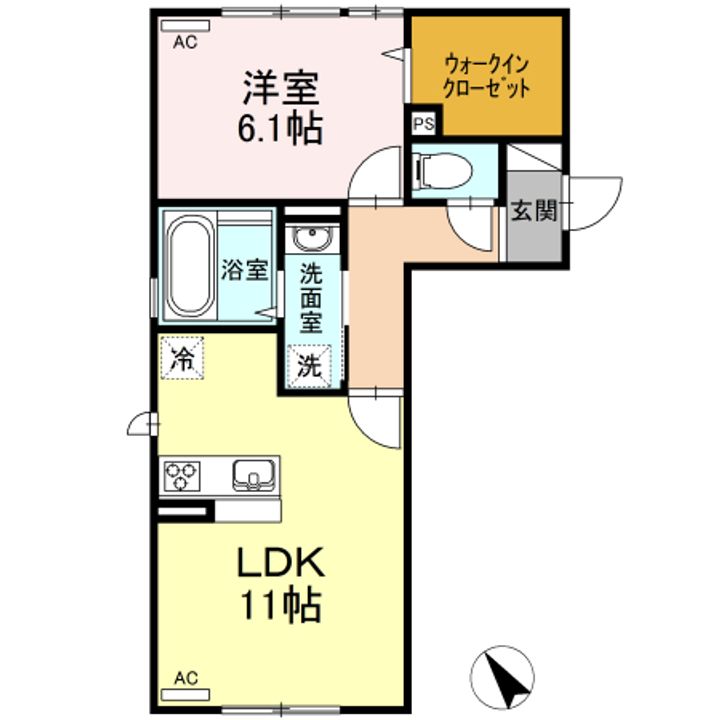 セジュールシスバトー203の間取り