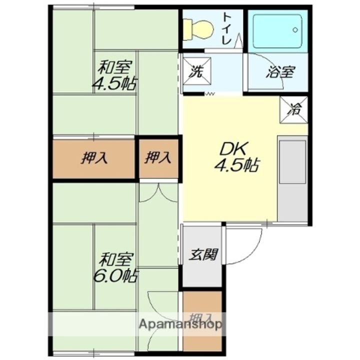 レジデンスひまわり105の間取り